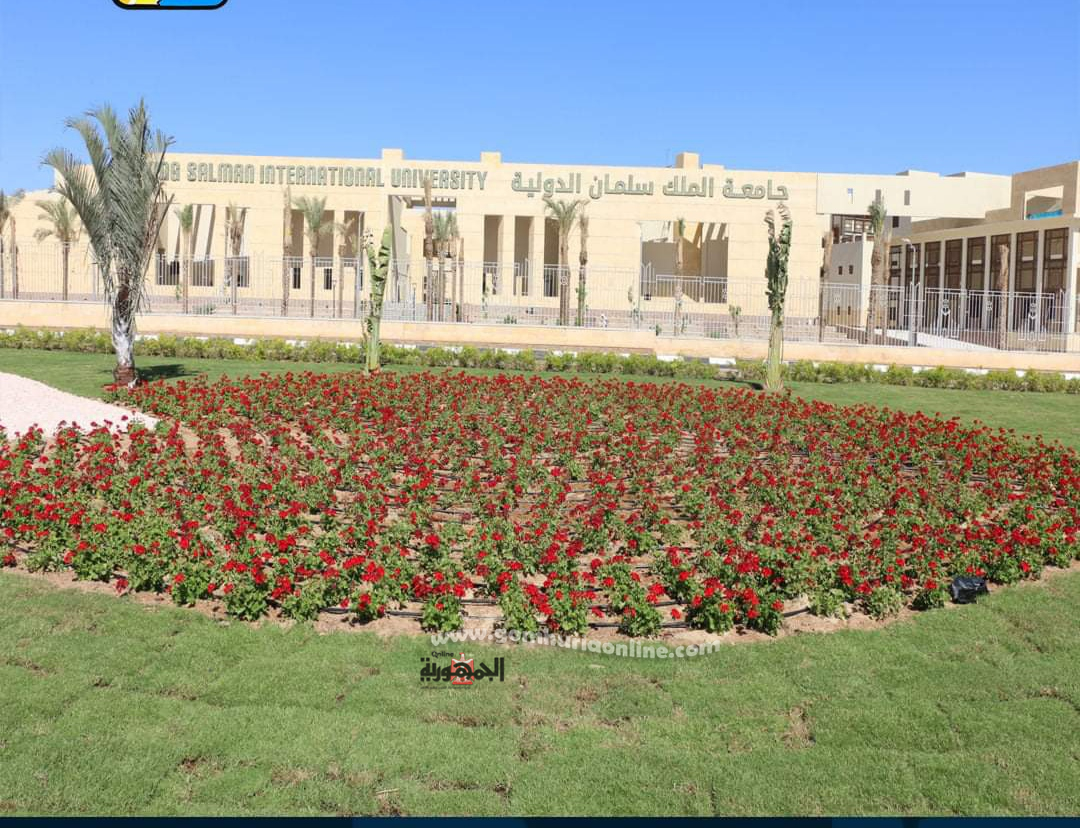 فوده تفقد اعمال التجميل  بمحيط جامعة الملك سلمان بشرم الشيخ 