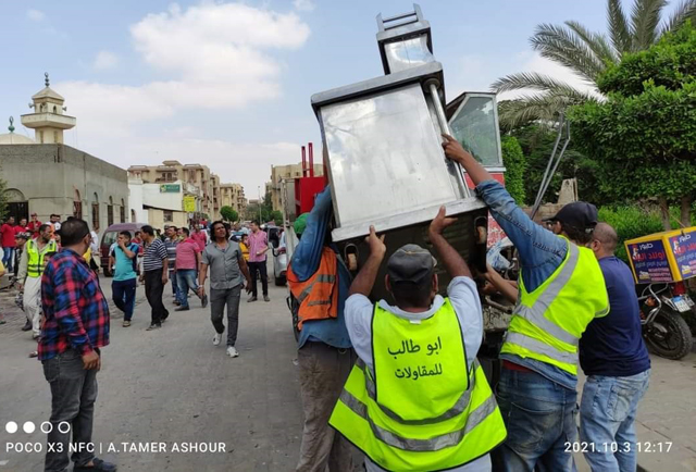 جهاز مدينة العبور ينفذ 441 إزالة ويحرر 62 محضراً بالتعاون مع شرطة المرافق.. بالصور
