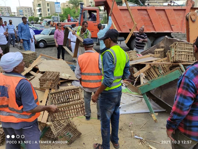 جهاز مدينة العبور ينفذ 441 إزالة ويحرر 62 محضراً بالتعاون مع شرطة المرافق.. بالصور