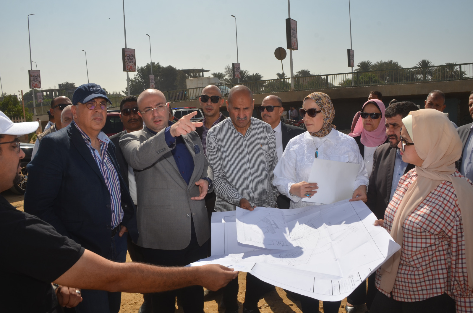 سويلم وغنيم يتفقدان مشروع إنشاء المرسى النهرى الشرقى ببنى سويف