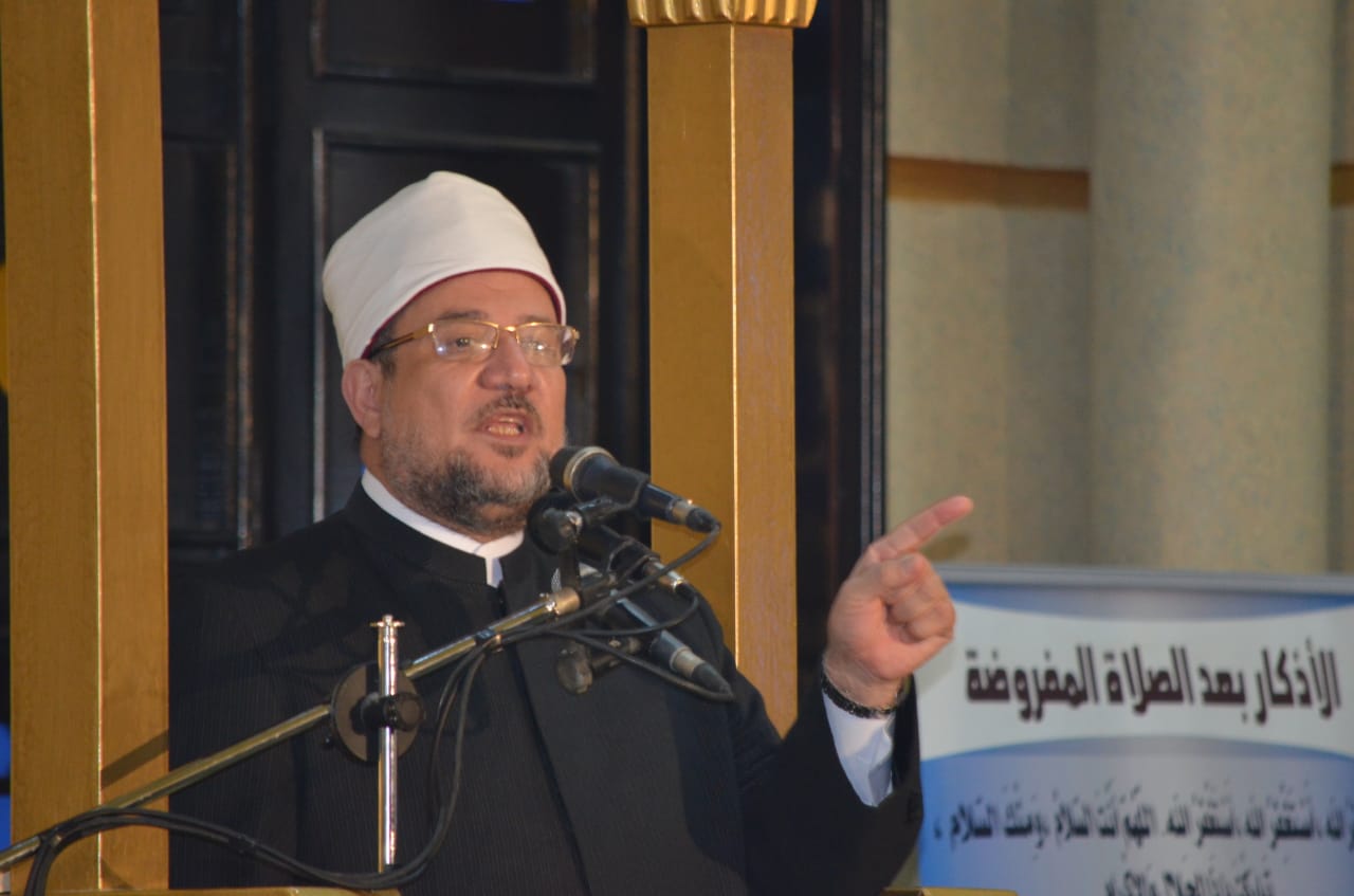وزير الاوقاف خلال الخطبة