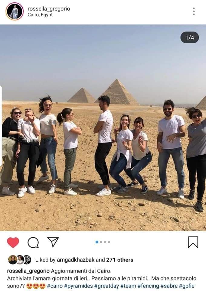 نجوم العالم فى السلاح يروجون للسياحة المصرية بزيارات الاهرامات والمتحف المصرى