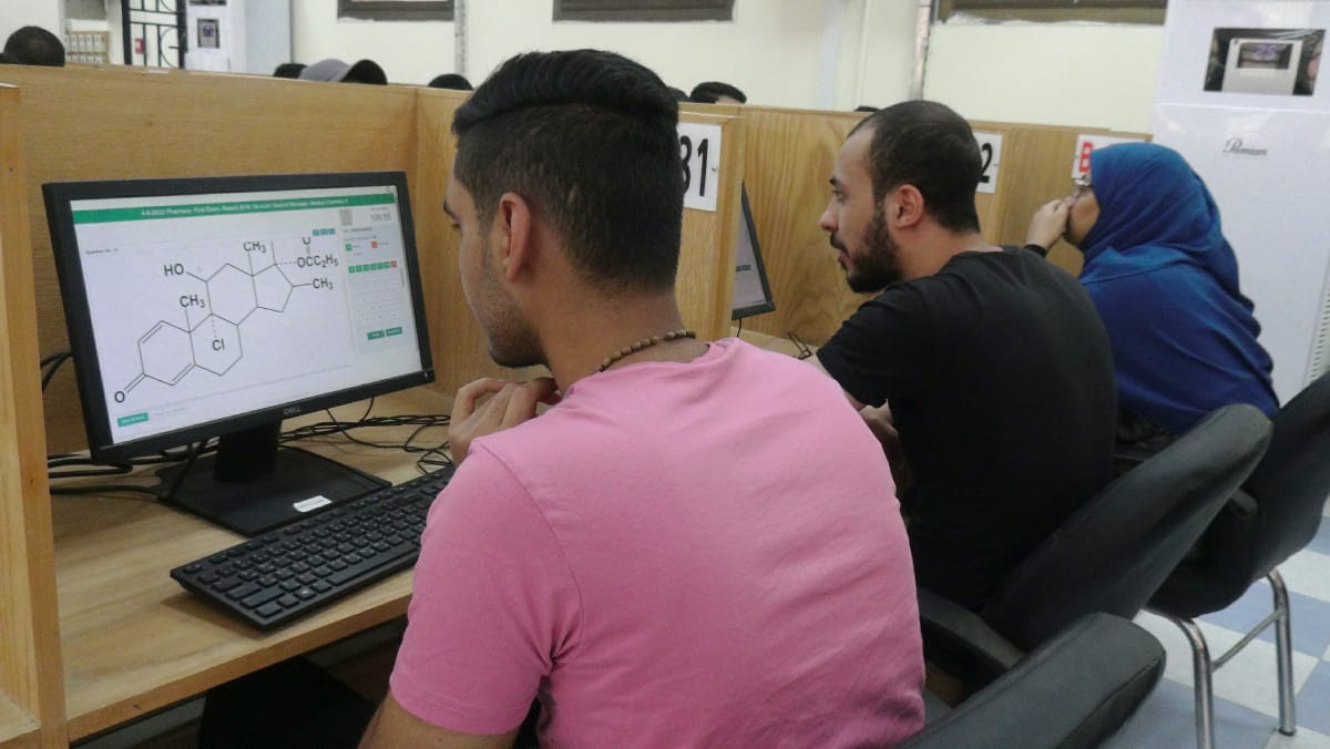 انتظام امتحانات اليوم الاول فى كليات جامعة المنيا