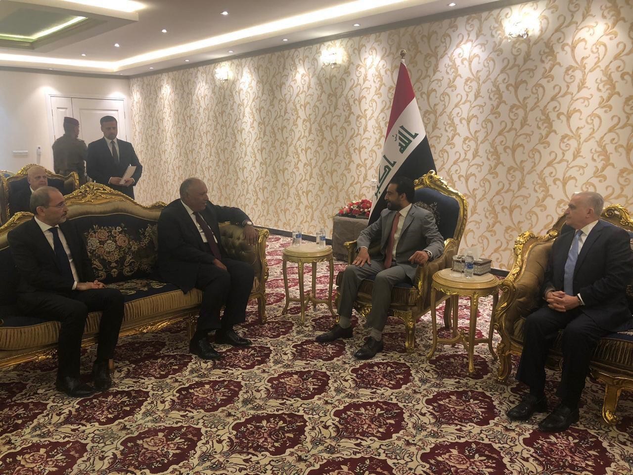 شكري ونظيره الأردني يلتقيان بكل من رئيس الجمهورية ورئيس الوزراء ورئيس البرلمان العراقيين