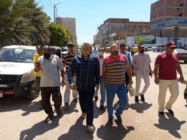 حملة مكبرة  لرفع الاشغالات بشوارع مدينه سيدي سالم 