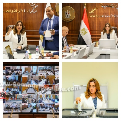 وزيرة التنمية المحلية تتابع انتخابات الشيوخ من مركز سيطرة الشبكة الوطنية