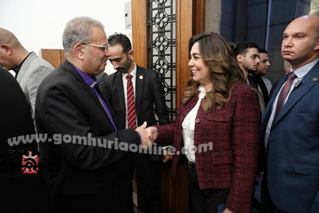 وزيرة التنمية المحلية تشارك الطائفة الإنجيلية الاحتفال بعيد الميلاد المجيد
