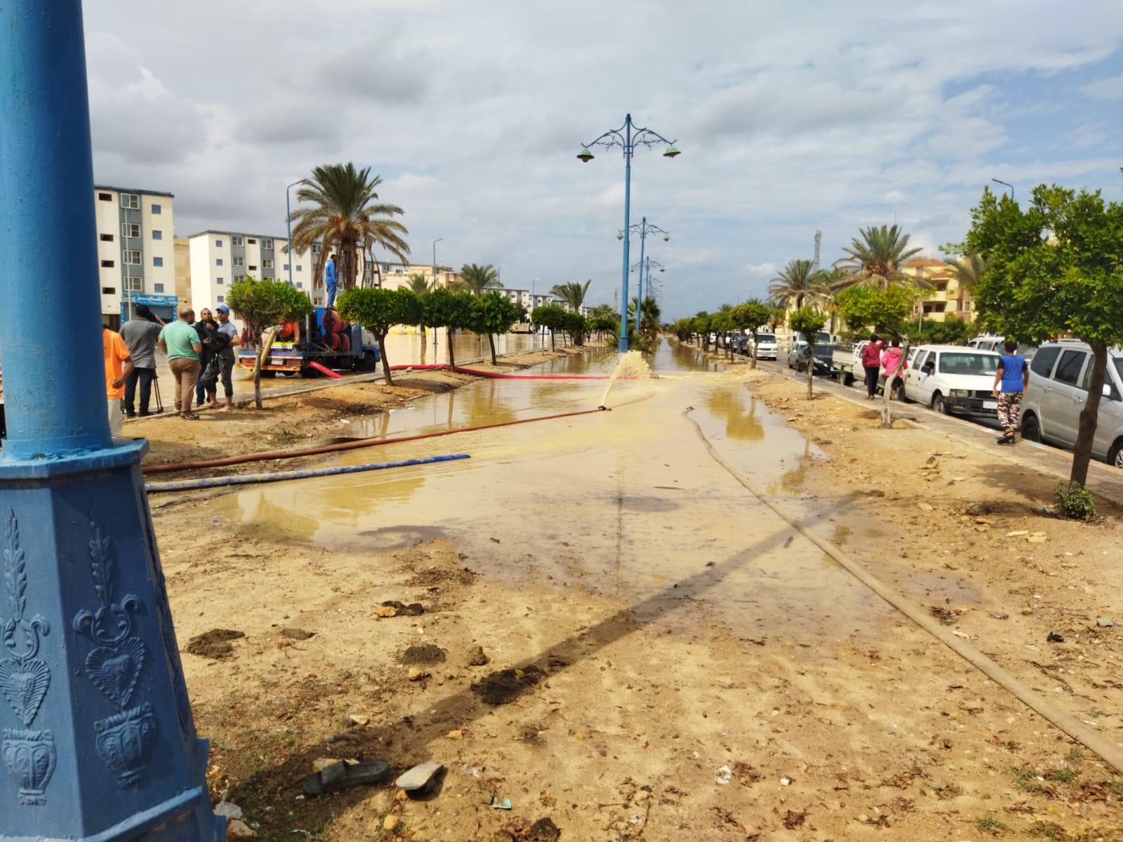 امطار غزيرة تضرب مدن وقرى مطروح 