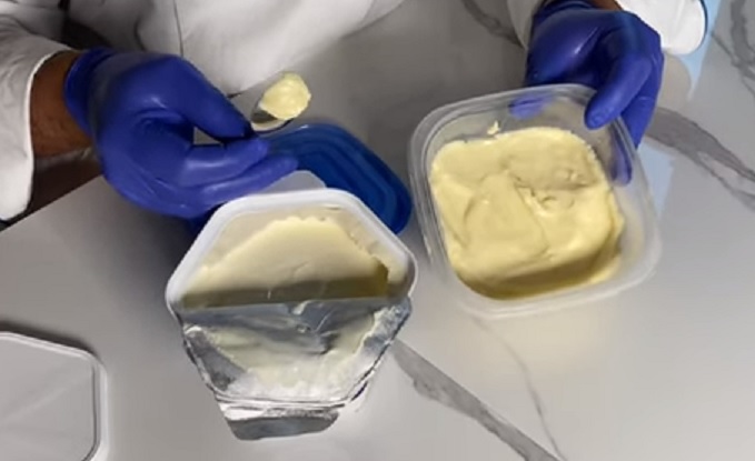 لتر حليب فقط لعمل جبنة كريمية مثل الجاهز تماما بالفيديو 