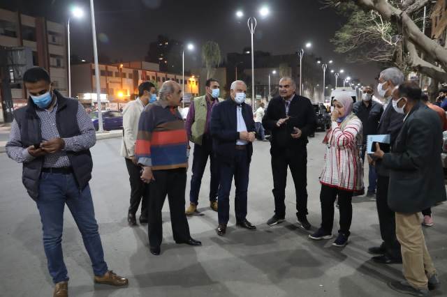 بالصور.. محافظ الجيزة يتفقد أعمال تطوير شوارع التحرير ومراد وميدان الجلاء