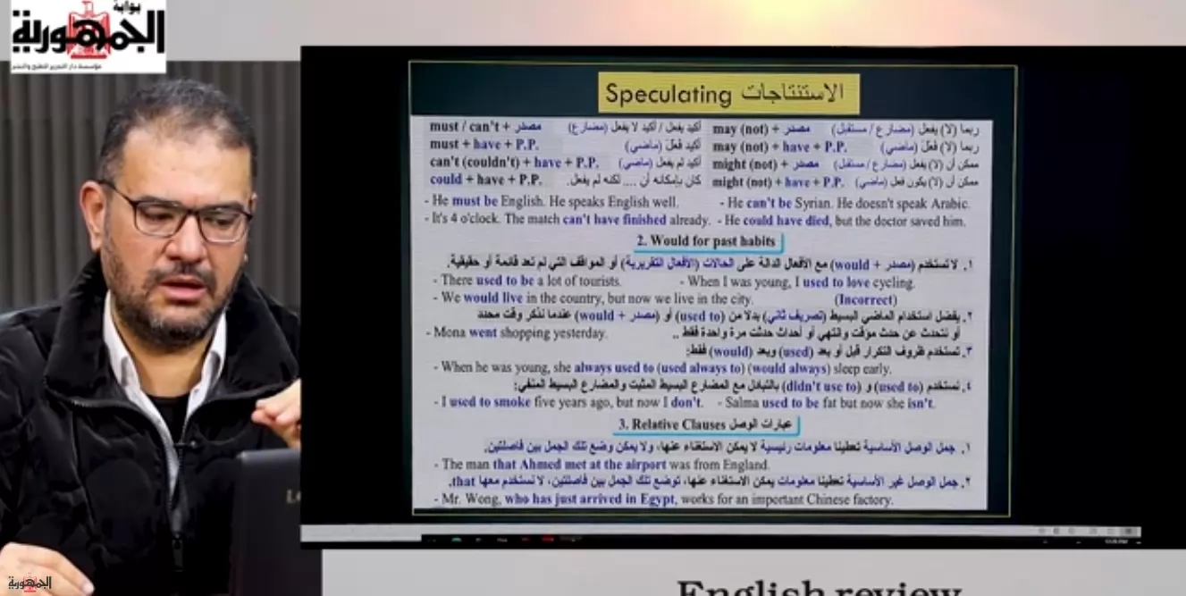 أبسط أسلوب في شرح قواعد اللغة الإنجليزية للثانوية العامة 2026 