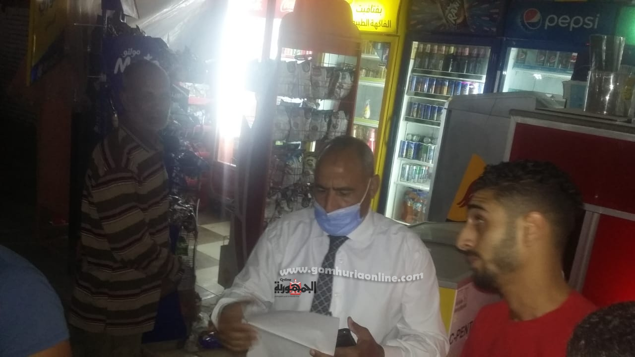 ايقاف بناء مخالف وكافيهات مخالفة فى نطاق حى ثالث بالاسماعيلية