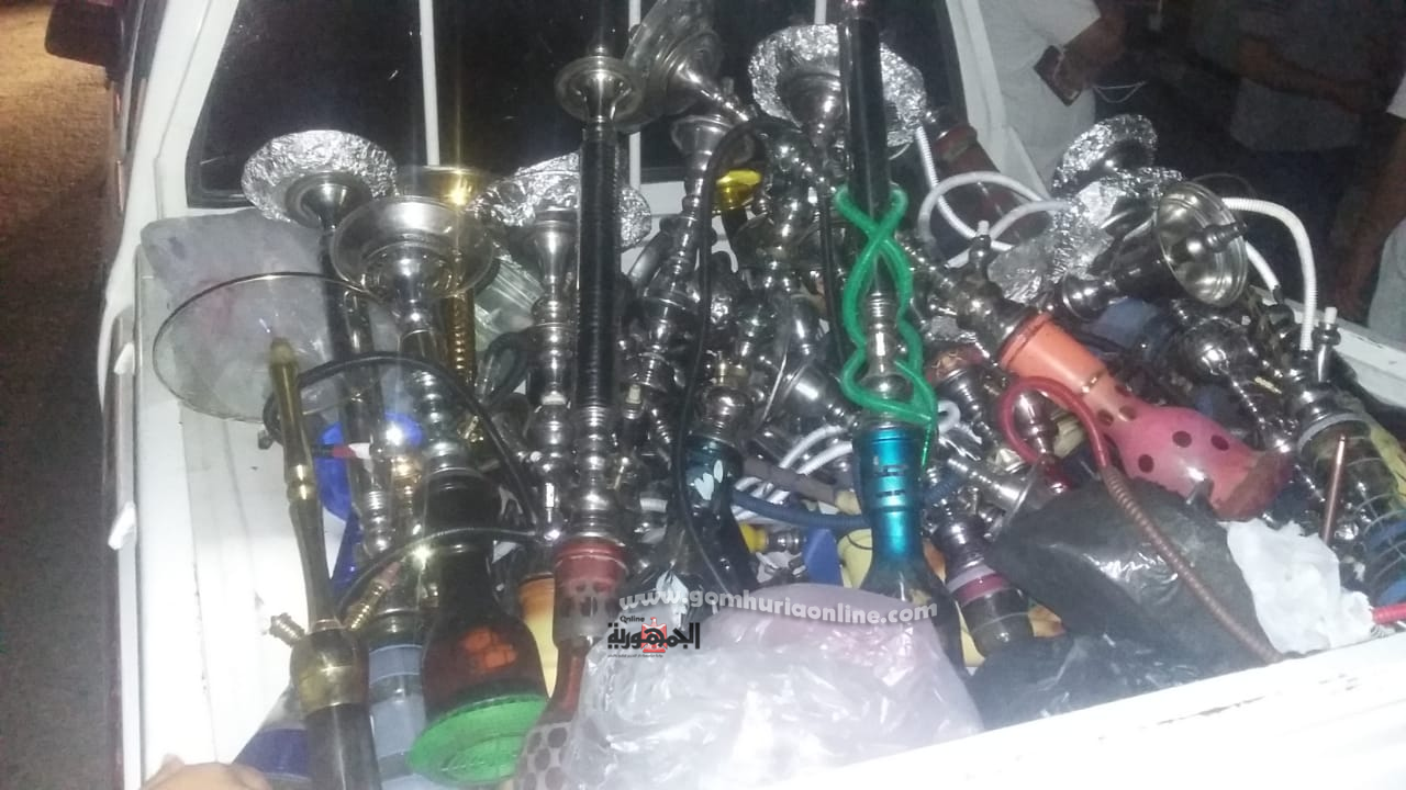 ايقاف بناء مخالف وكافيهات مخالفة فى نطاق حى ثالث بالاسماعيلية