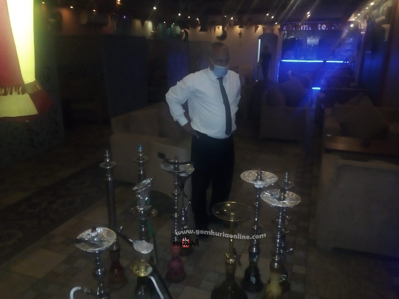 ايقاف بناء مخالف وكافيهات مخالفة فى نطاق حى ثالث بالاسماعيلية