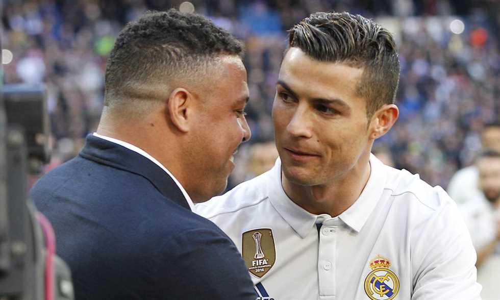البرازيلى رونالدو مع البرتغالى كريستيانو