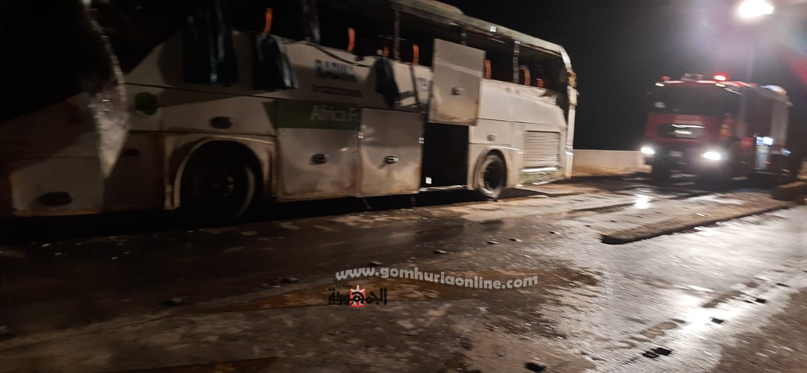 ننشر أسماء وبيان حالة المصابين في حادث أتوبيس طريق السويس