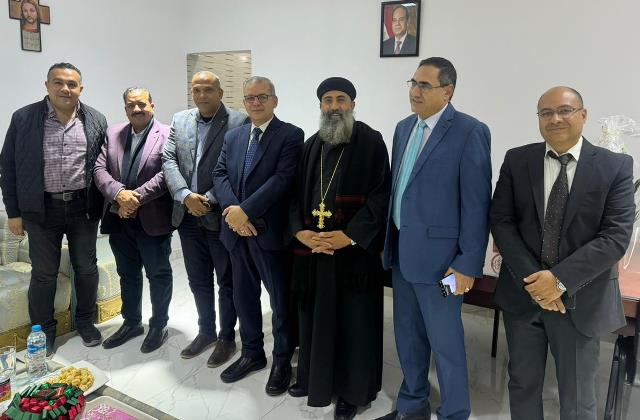 قيادات العبور الجديدة تزور كنيسة العذراء للتهنئة بعيد الميلاد