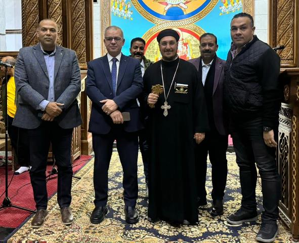 قيادات العبور الجديدة تزور كنيسة العذراء للتهنئة بعيد الميلاد