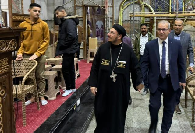 قيادات العبور الجديدة تزور كنيسة العذراء للتهنئة بعيد الميلاد