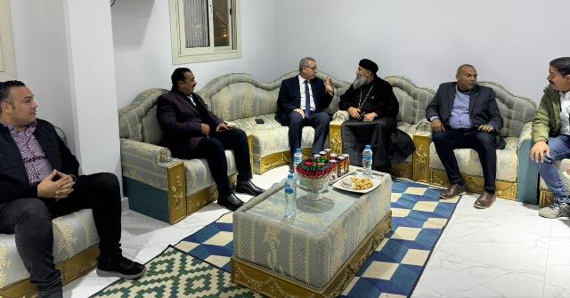 قيادات العبور الجديدة تزور كنيسة العذراء للتهنئة بعيد الميلاد