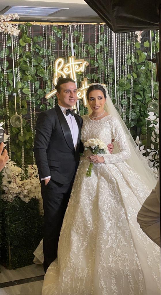 تهنئة زفاف مهندسة سالي على المستشار احمد