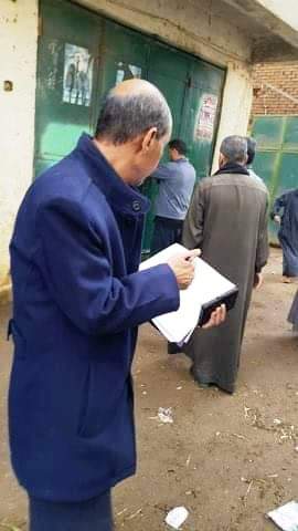 ضبط شكاير من الجبس الزراعى والاسمنت فى محلات بدهمشة