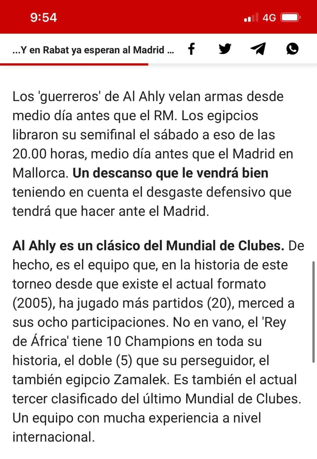ماركا الاسبانية: ريال مدريد سيواجه 11 مقاتلا من الاهلى فى المغرب 