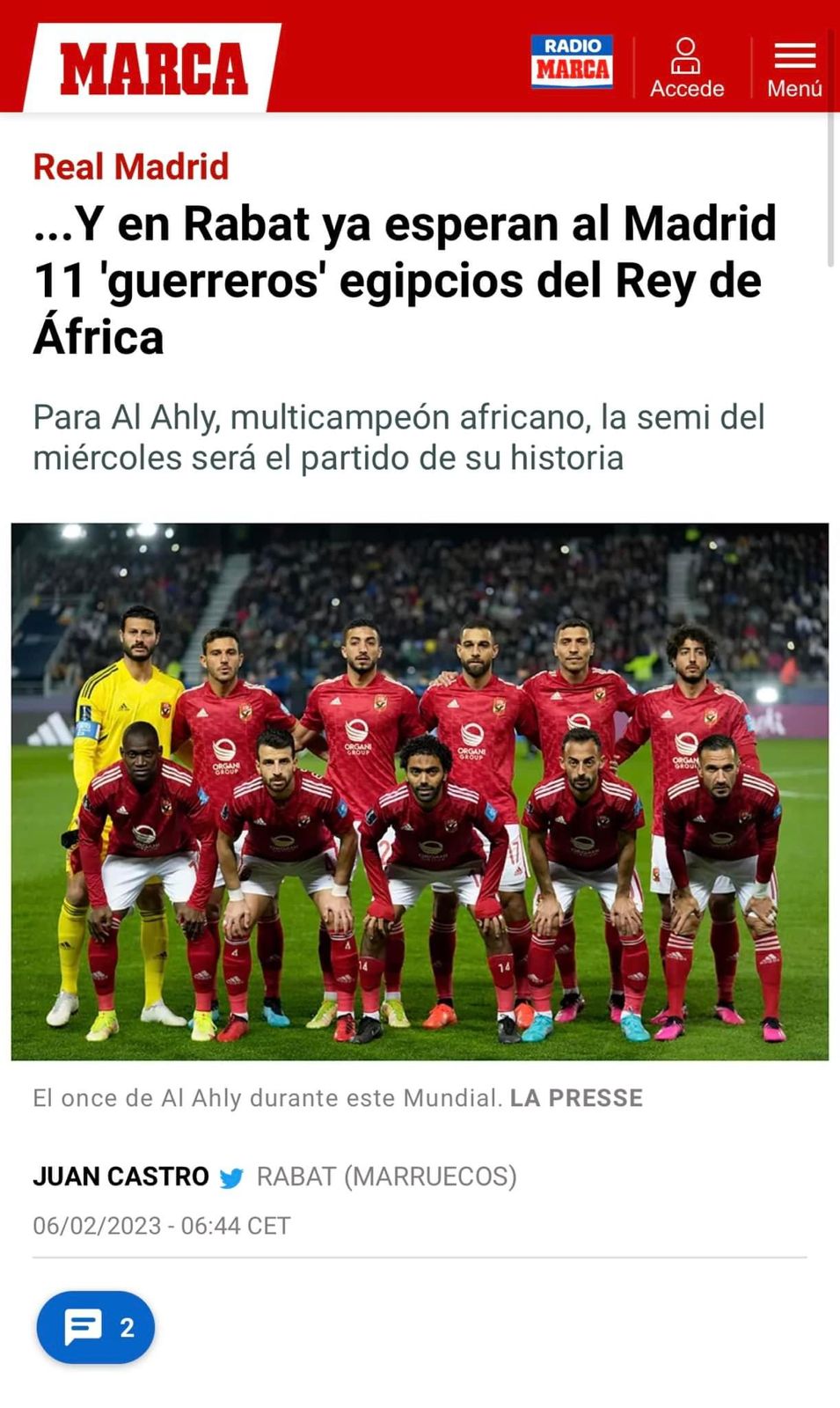 ماركا الاسبانية: ريال مدريد سيواجه 11 مقاتلا من الاهلى فى المغرب 
