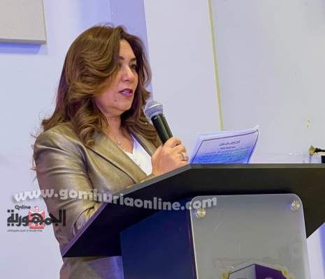 الدكتورة منال عوض وزيرة التنمية المحلية خلال الإحتفال