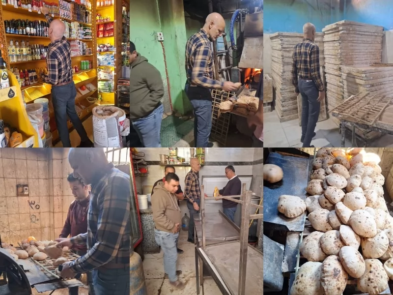 تموين القليوبية تحرير 27 مخالفة بمخابز وأنشطة تجارية في قها 