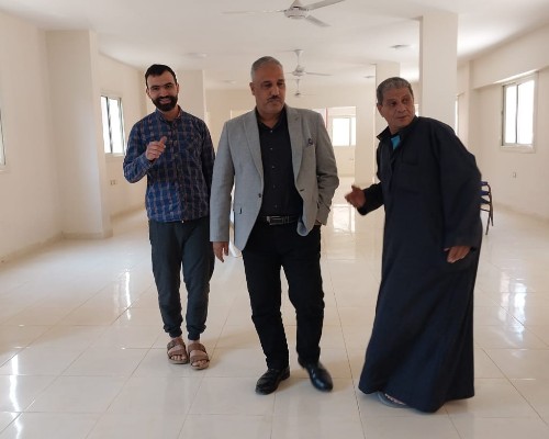 الصبروط يتفقد إنشاء صالة الأنشطة بمركز شباب كفر مويس ببنها