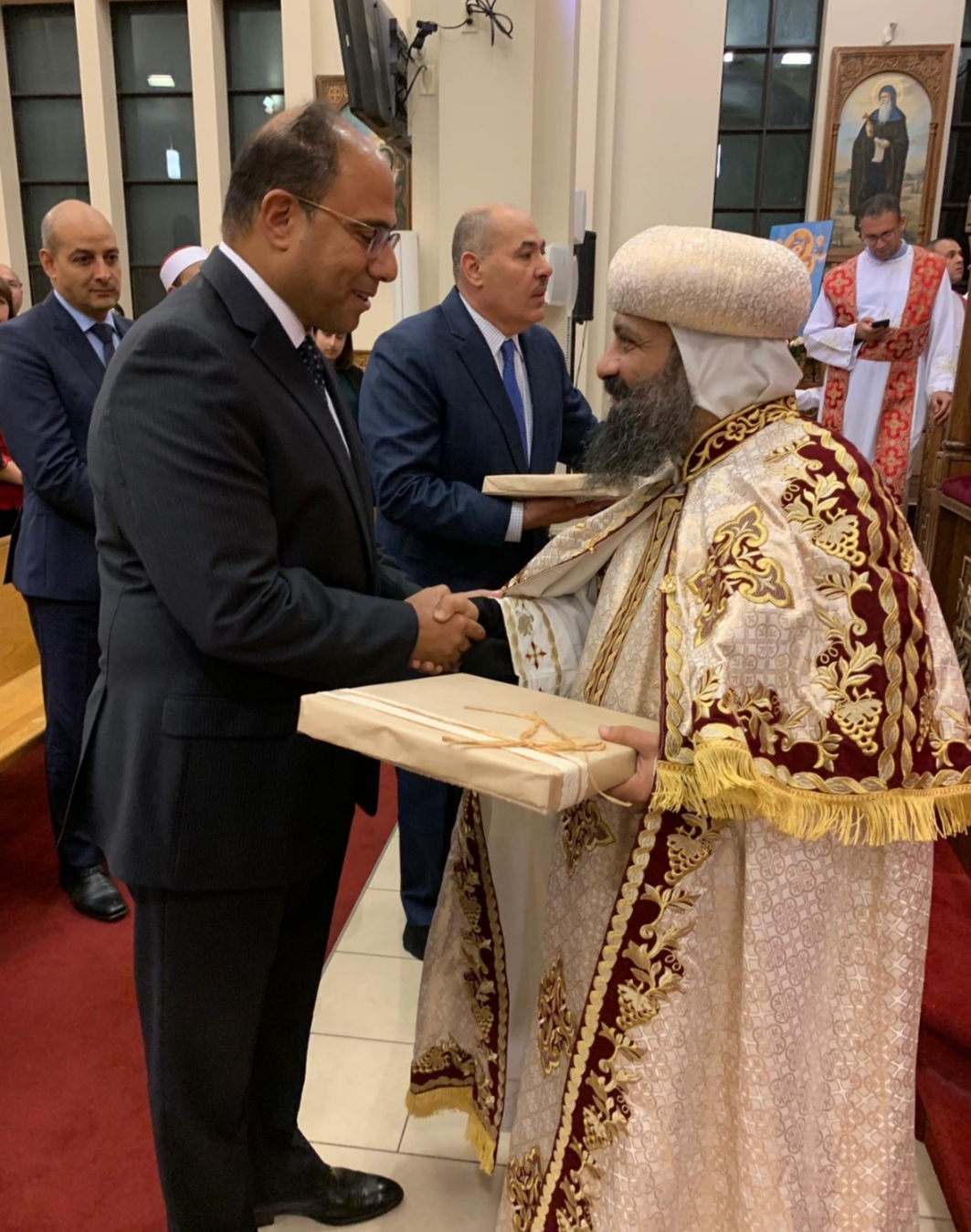 سفير مصر فى كندا يشارك في الاحتفال بترسيم الأنبا بولس أسقفاً للكنيسة  القبطية في شرق كندا