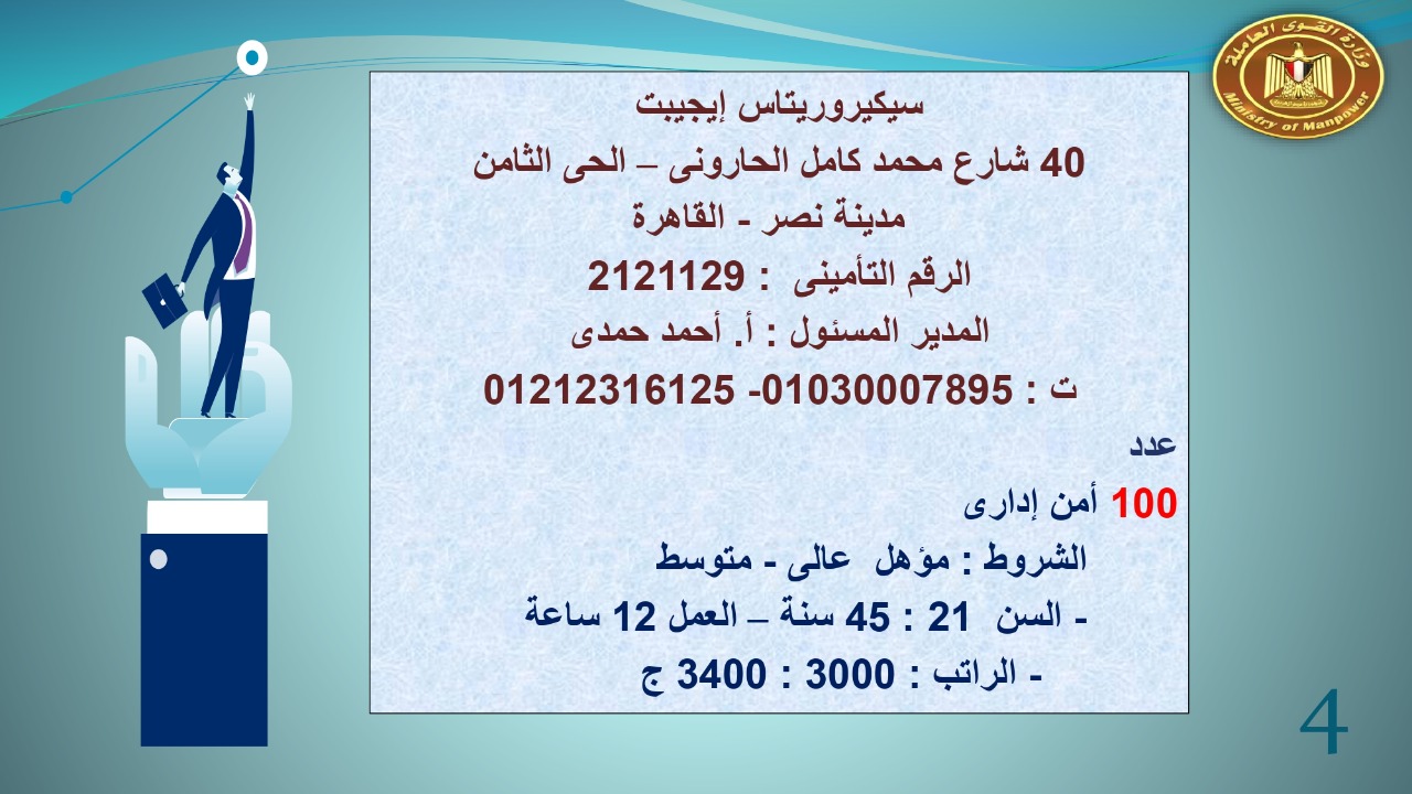 براتب يبداء من 2400.. القوى العاملة توفر 22 19 فرص عمل للجنسين 