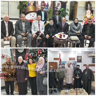 المسلمون يتوافدون علي الكنائس للتهنئة بعيد الميلاد المجيد