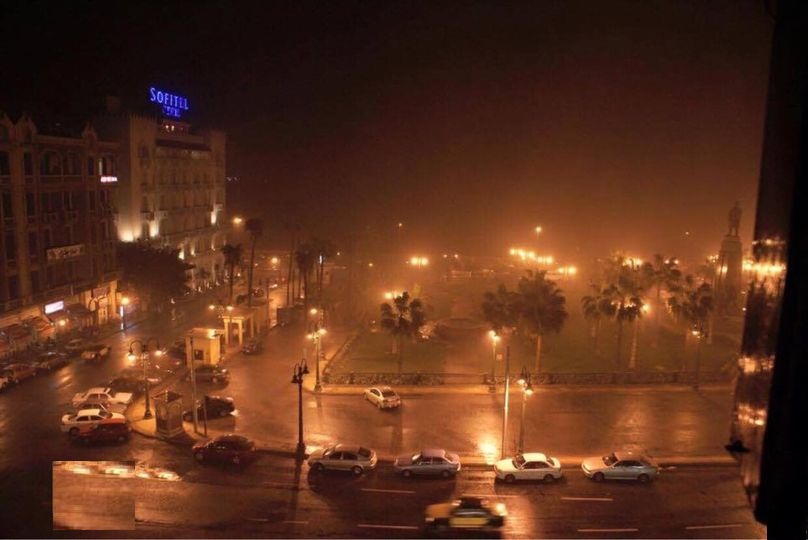 امطاررعدية غزيرة تتساقط على الاسكندرية  تصويرعزت السمرى وواثق حسين 