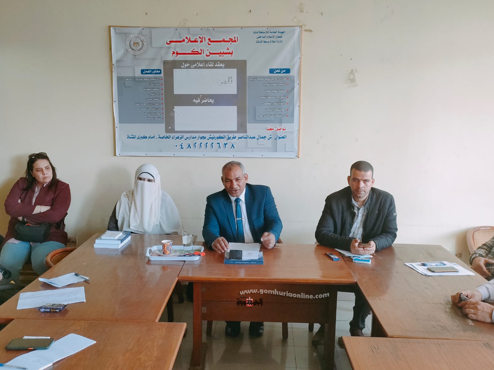 الدكتور  سعد عبد الرحيم  وكيل وزارة القوى العاملة بالمنوفية أثناء كلمته فى ندوة الصناعات التحويلية