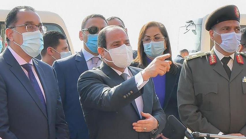 الرئيس السيسي تفقد اليوم عزبة الهجانة