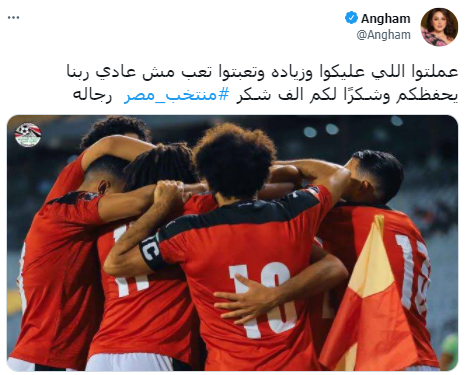 نجوم الوسط الفنى يدعمون لأعبى المنتخب 