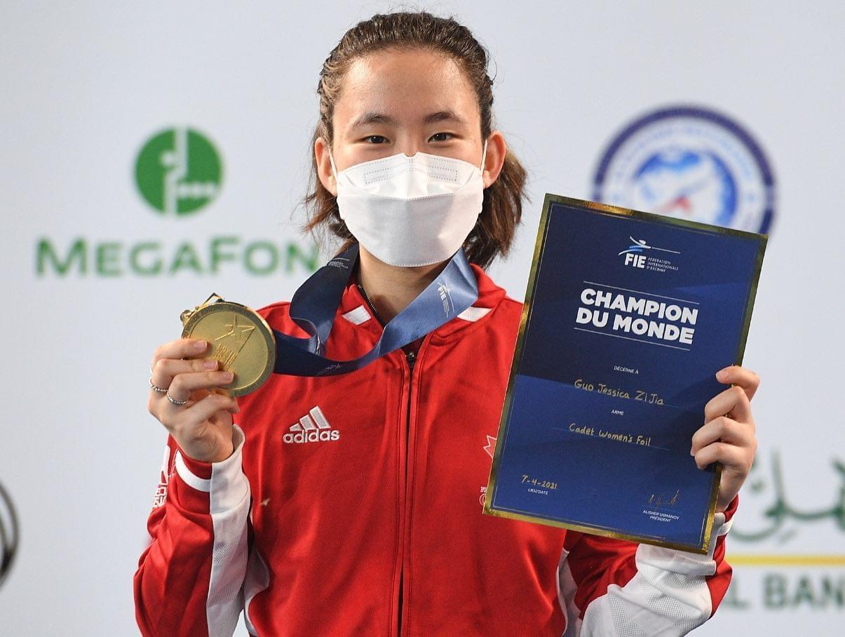 الكندية جيسيكا تحرز ذهبية سلاح الشيش للناشئات  ببطولة العالم مصر 2021