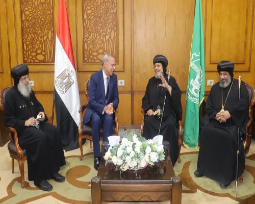 محافظ القليوبية يستقبل الكنيسة المصرية للتهنئة بعيد الفطر المبارك