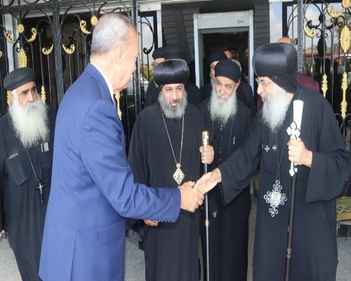 محافظ القليوبية يستقبل الكنيسة المصرية للتهنئة بعيد الفطر المبارك