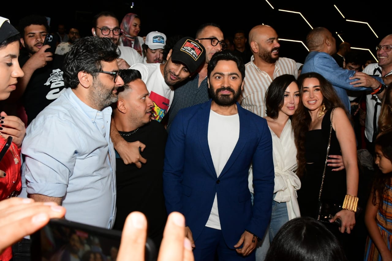 تامر حسني وهنا الزاهد وأبطال فيلم 