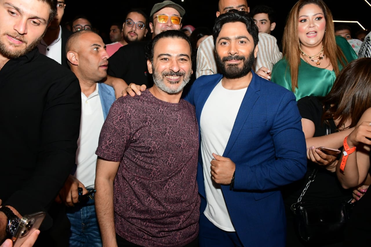 تامر حسني وهنا الزاهد وأبطال فيلم 