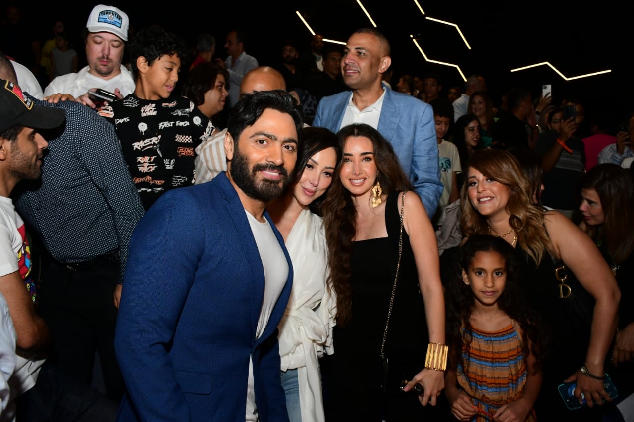 تامر حسني وهنا الزاهد وأبطال فيلم 