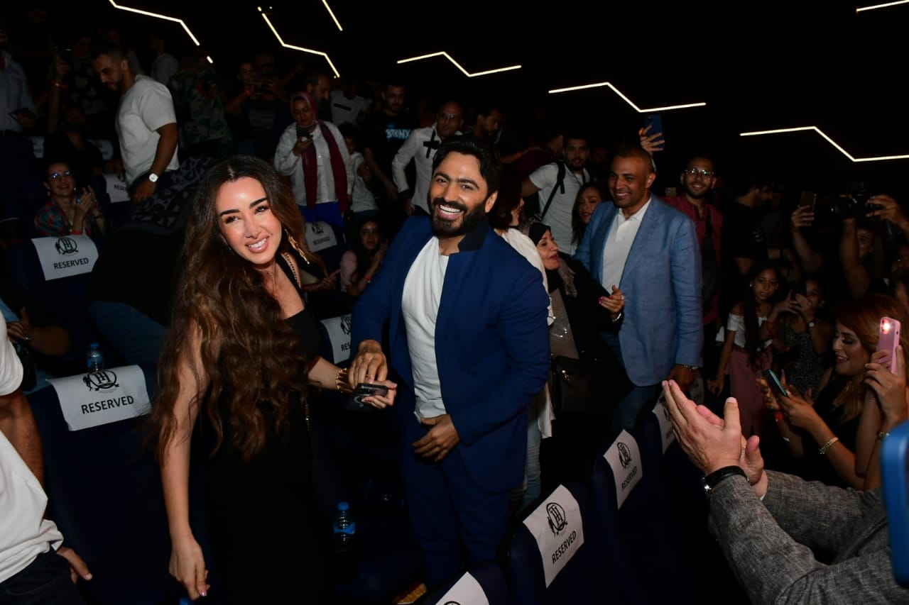 تامر حسني وهنا الزاهد وأبطال فيلم 