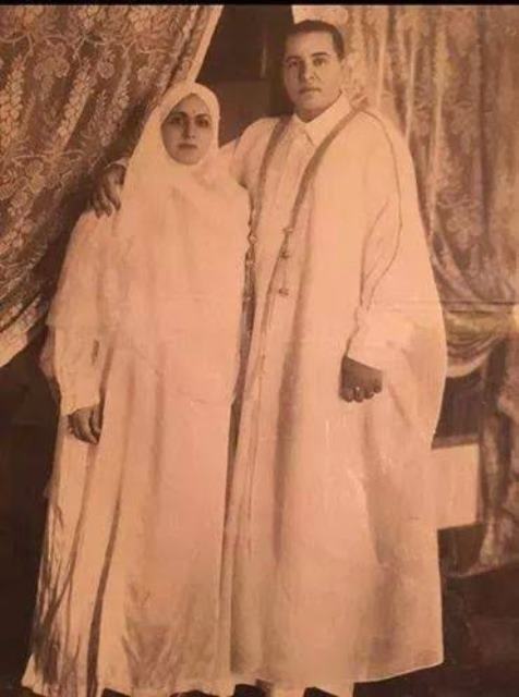 الفنان حسين صدقى وزوجته