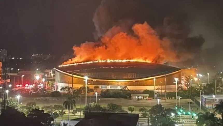 اندلاع حريق في المجمع الأولمبي بالبرازيل 