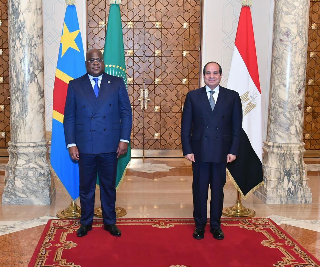 الرئيس السيسي يستقبل رئيس جمهورية الكونغو الديمقراطية بقصر الاتحادية