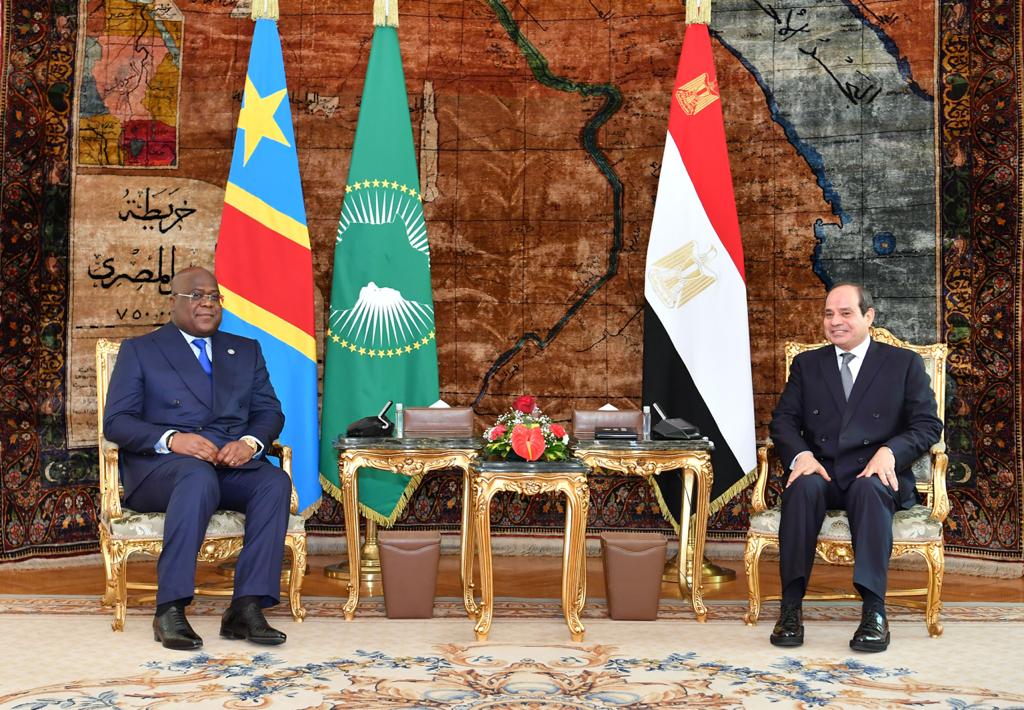 الرئيس السيسي يستقبل رئيس جمهورية الكونغو الديمقراطية بقصر الاتحادية