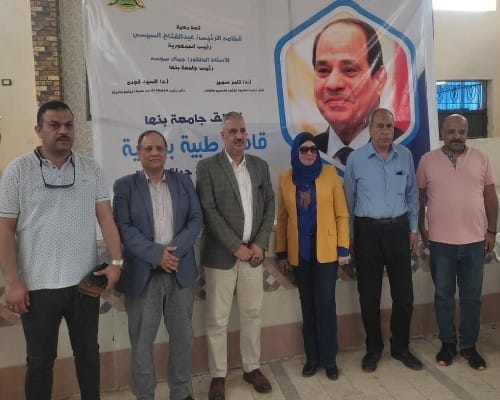  علاج ٣٩٠ حالة فى قافلة طبية لجامعة بنها بقرية ميت كنانة بطوخ
